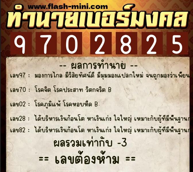 ทำนายเบอร์มงคล 0XX-9702825 ทำนายเบอร์มงคล หมายเลข 086-970282 ทำนายเบอร์มงคล 0XX-9702825 ทำนายเบอร์มงคล หมายเลข 086-970282