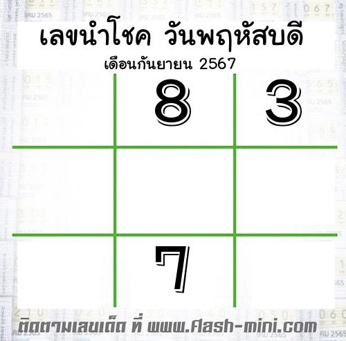 เลขเด็ดวันพฤหัสบดี เดือนกันยายน ปี2567 เลขเด็ดวันพฤหัสบดี เดือนกันยายน ปี2567