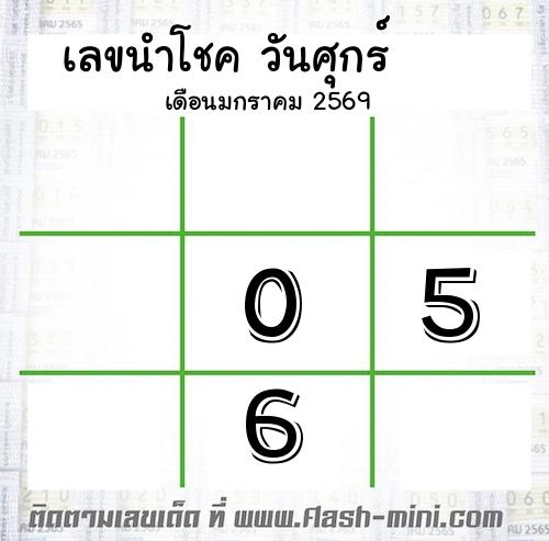  เลขเด็ดวันศุกร์ เดือนมกราคม  ปี2569 